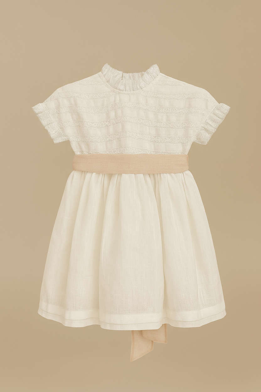 White Valencian Lace Dress