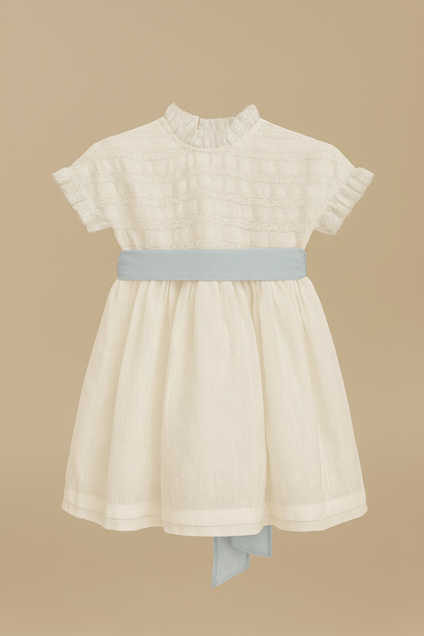 White Valencian Lace Dress