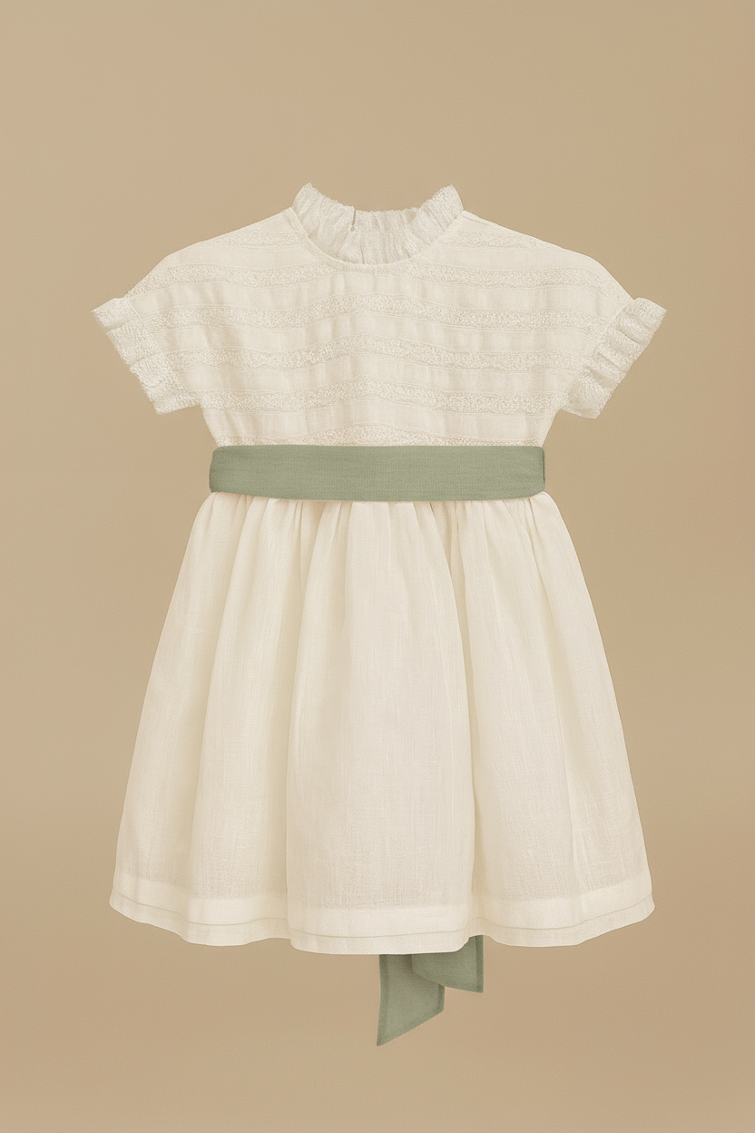 White Valencian Lace Dress