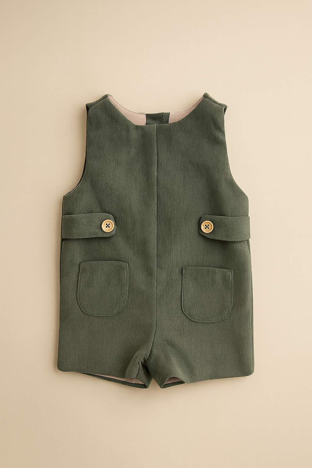Green Dungarees with Pockets