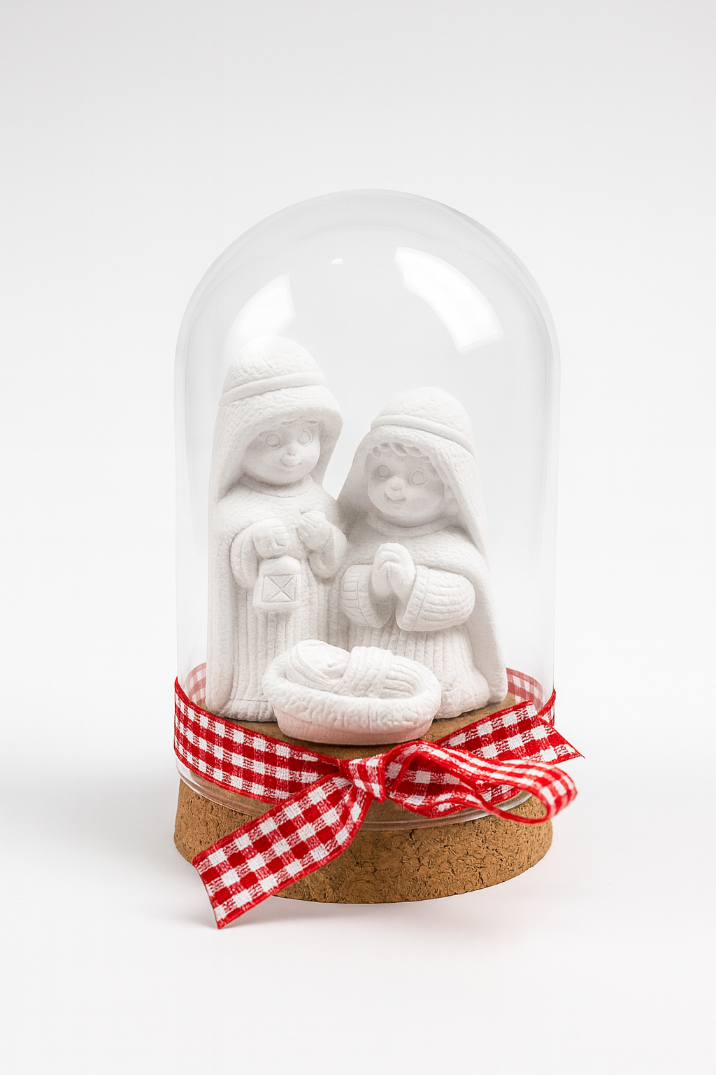 Plaster Nativity Scene in Bell Jar | M1