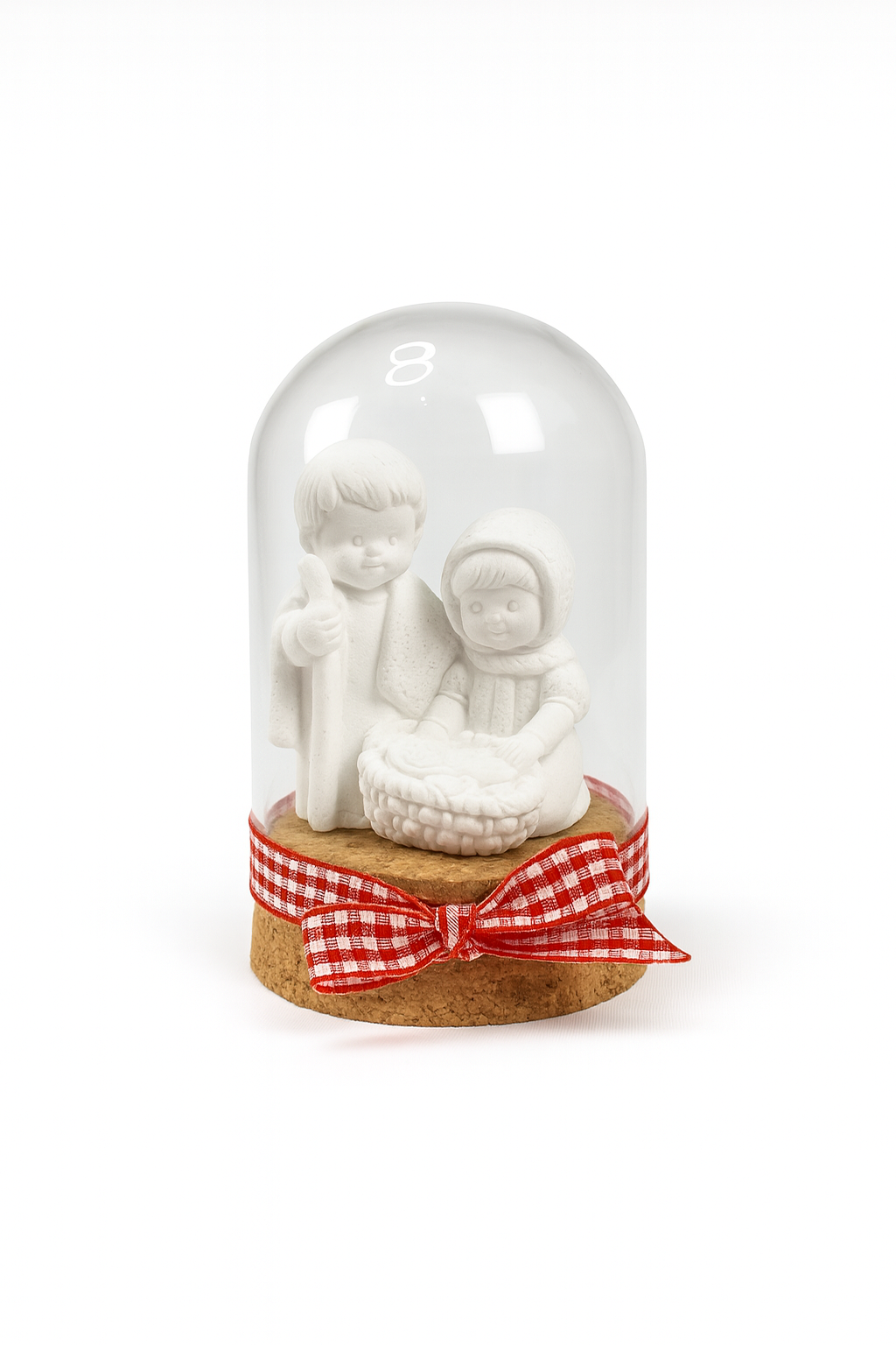 Plaster Nativity Scene in Bell Jar | M2