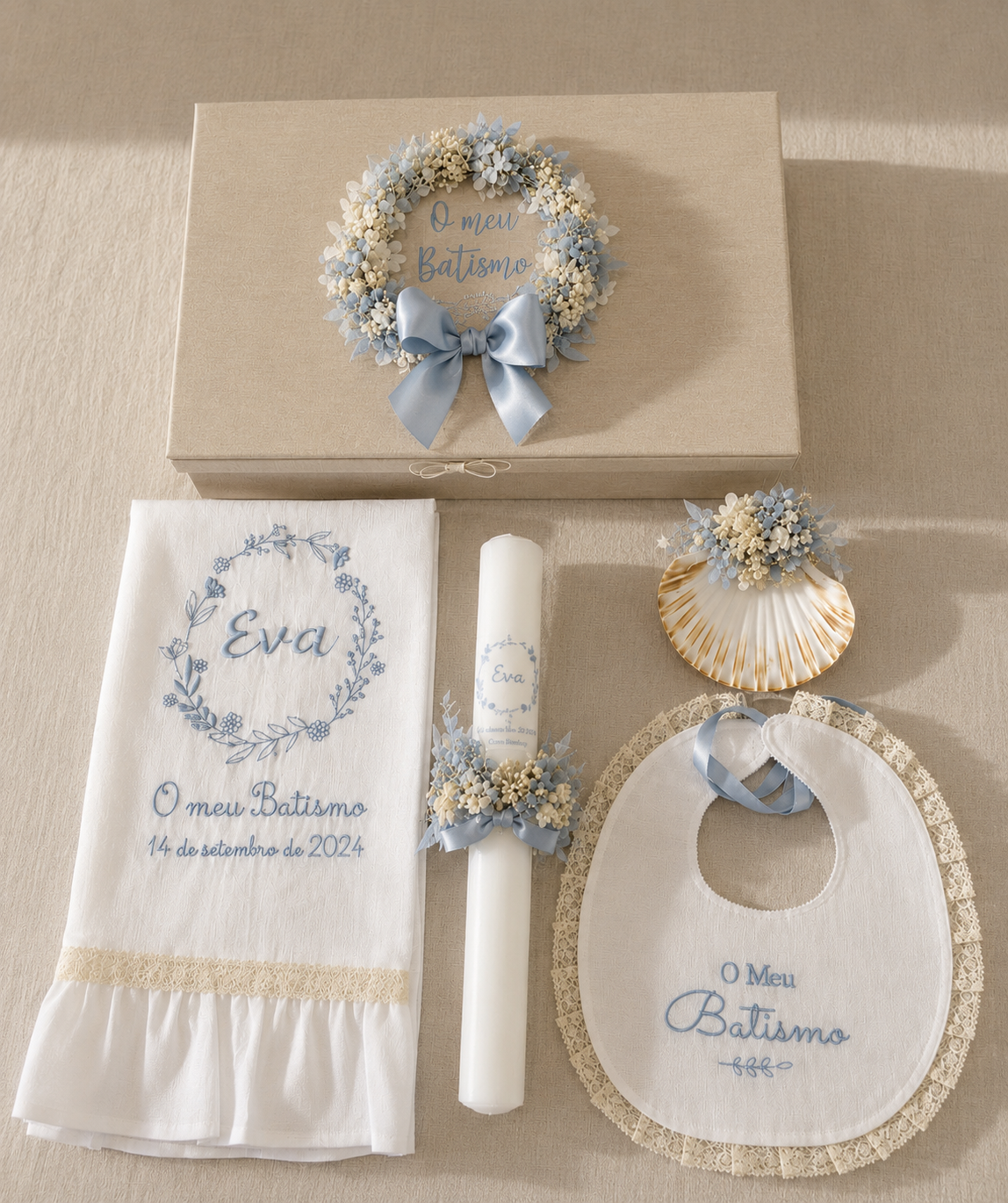 Kit Batismo - Flores Preservadas