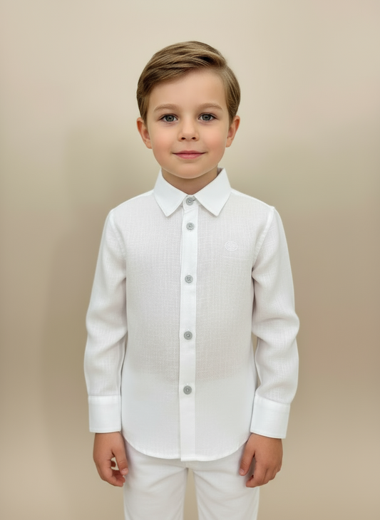 HG linen shirt with regular collar
