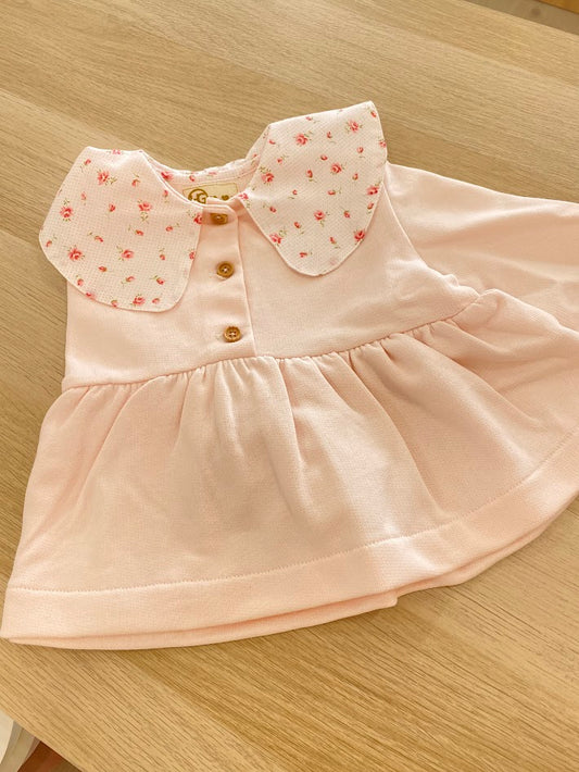 HG Baby Pink Sweater with Floral Collar