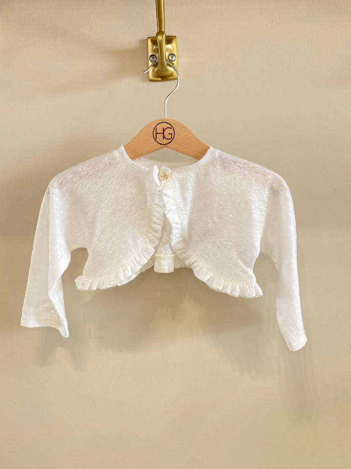 Manteau en tricot de lin HG / Blanc