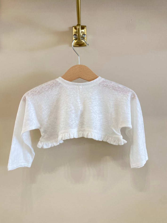 Manteau en tricot de lin HG / Blanc