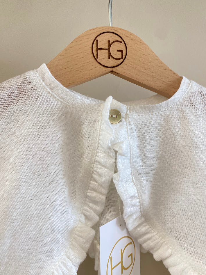 Manteau en tricot de lin HG / Blanc