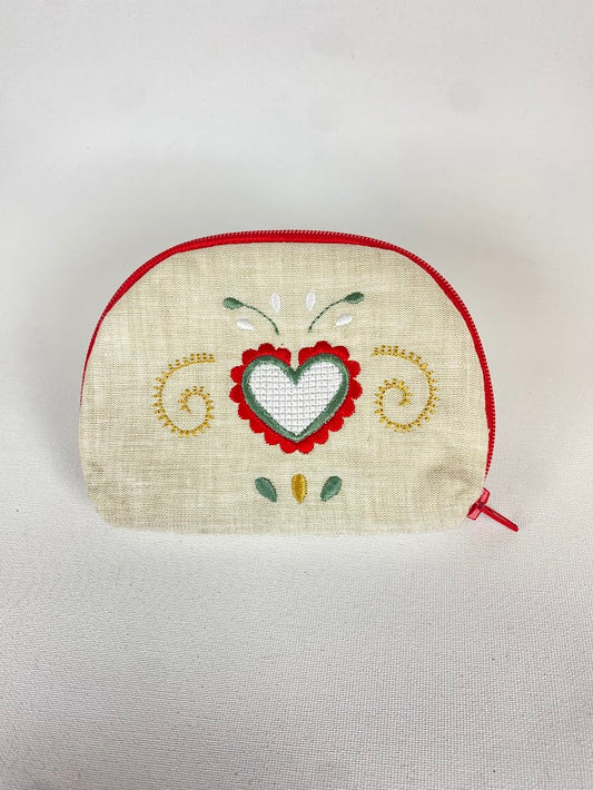 Embroidered round card