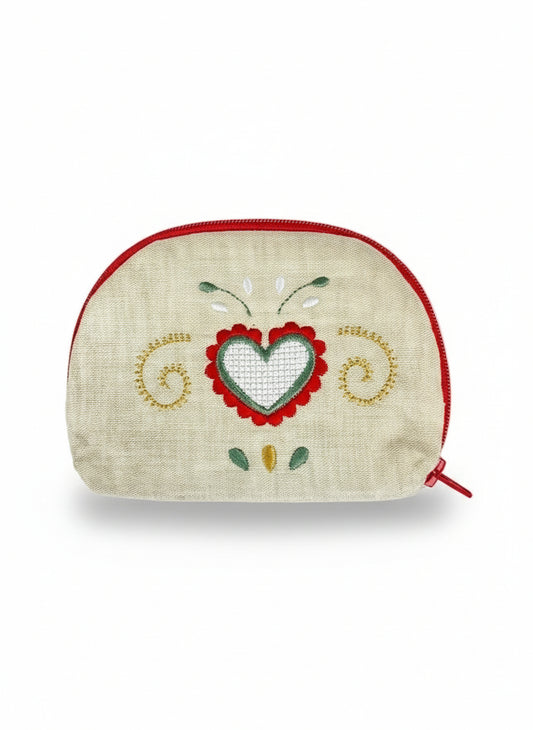 Embroidered round card