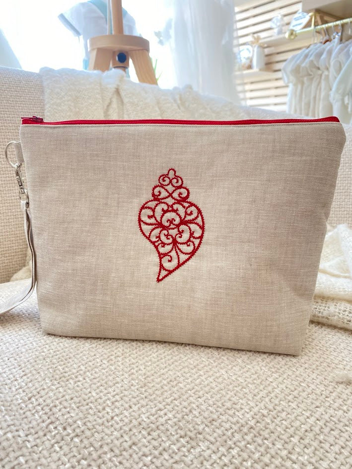 Necessaire romaria em linho