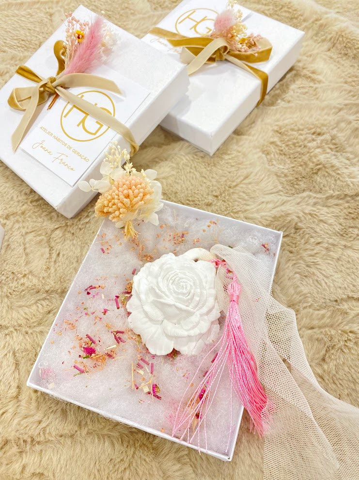 Box with scented plaster
