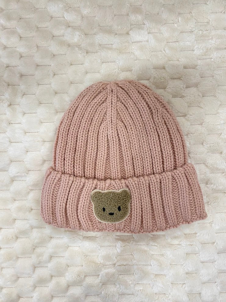 Hat with teddy bear