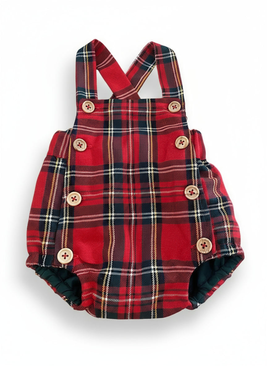 Jardineira em Fofo Tartan c/ Botões