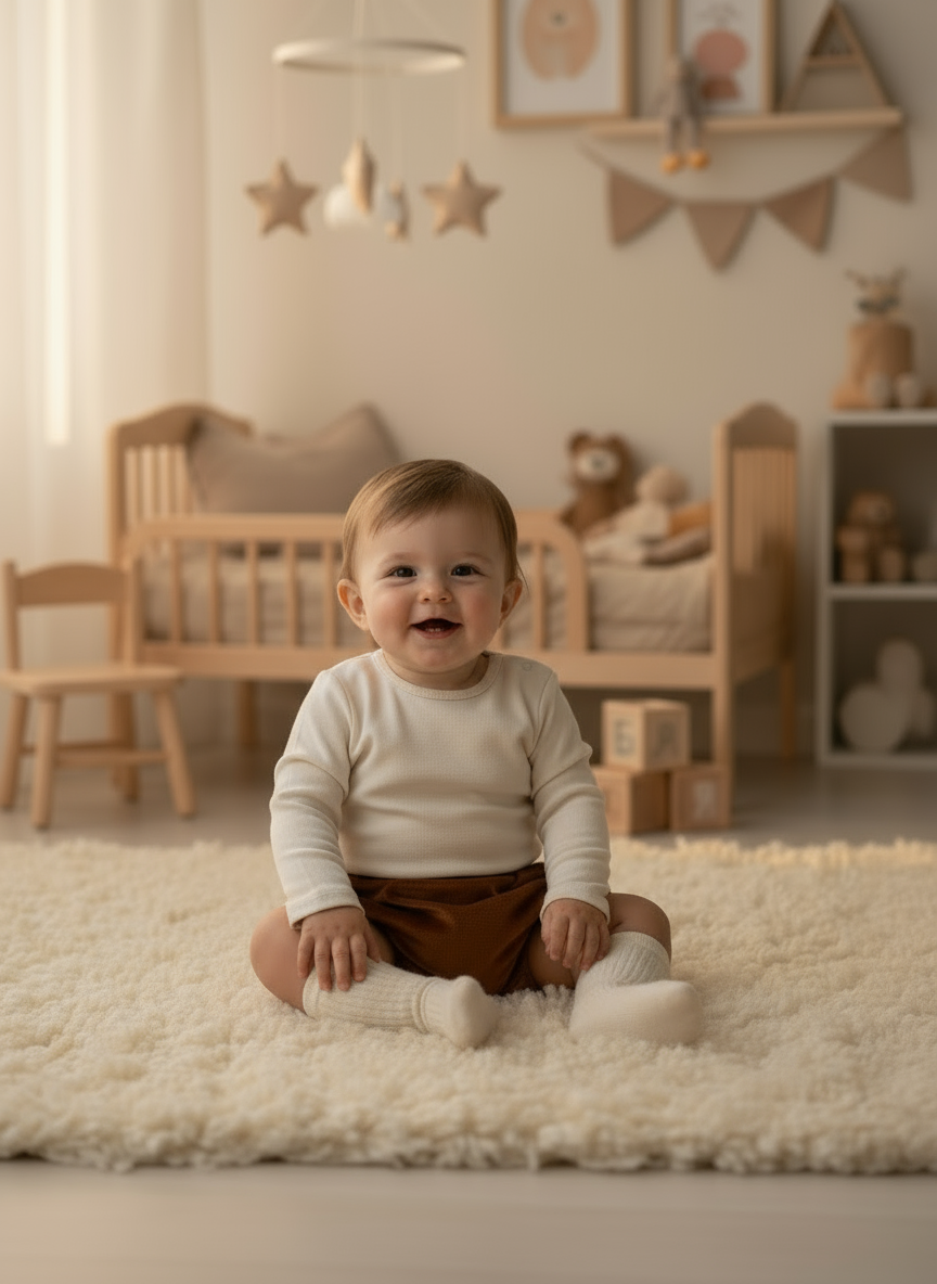 Tapa Fraldas em Veludo Duplo Camel