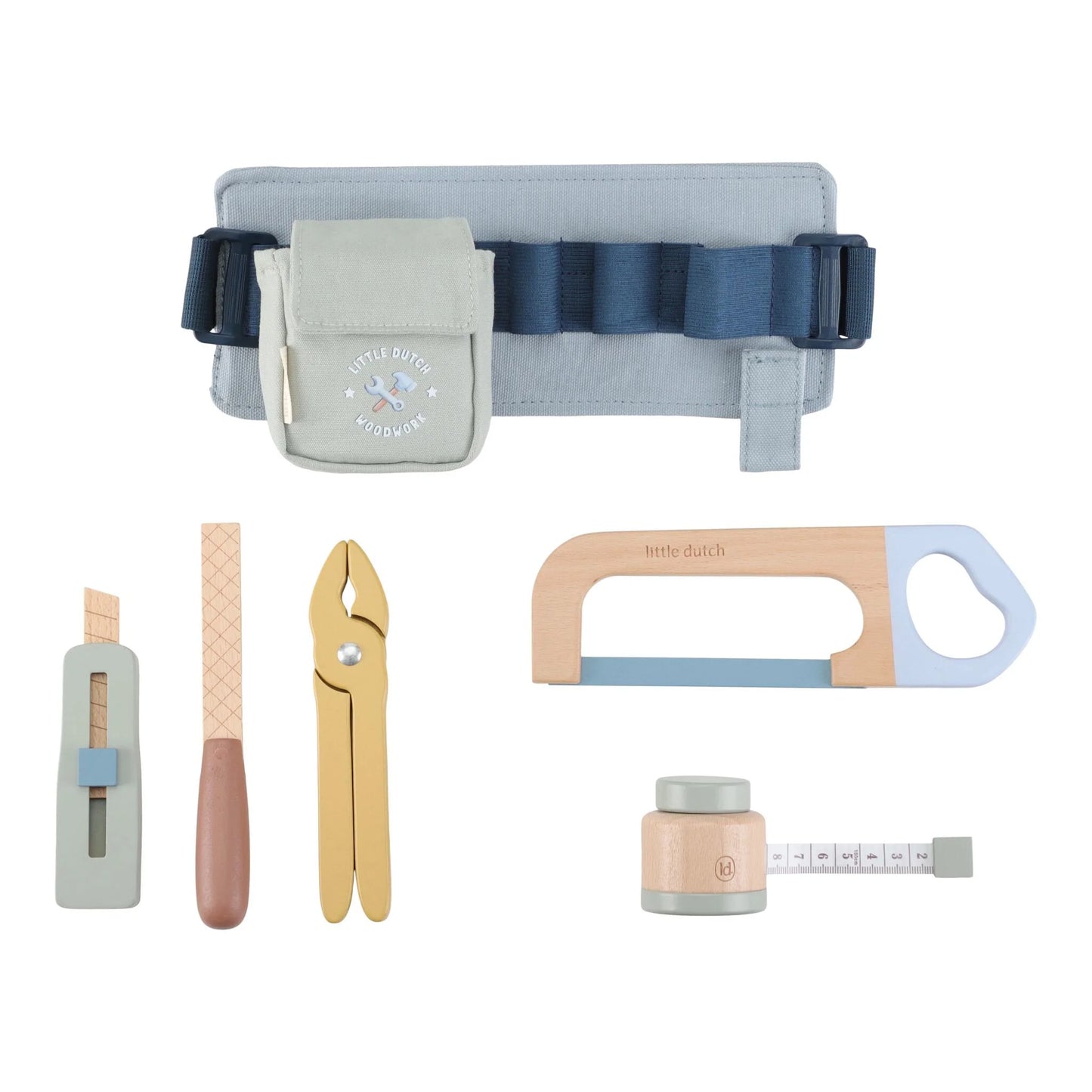 Ceinture à outils en bois - Bleu