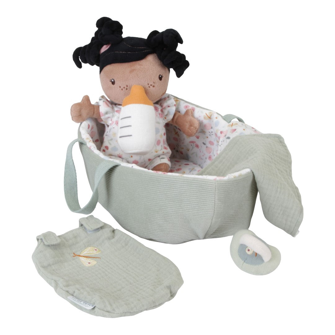 Baby Evi with carrycot|Flowers & Butterflies