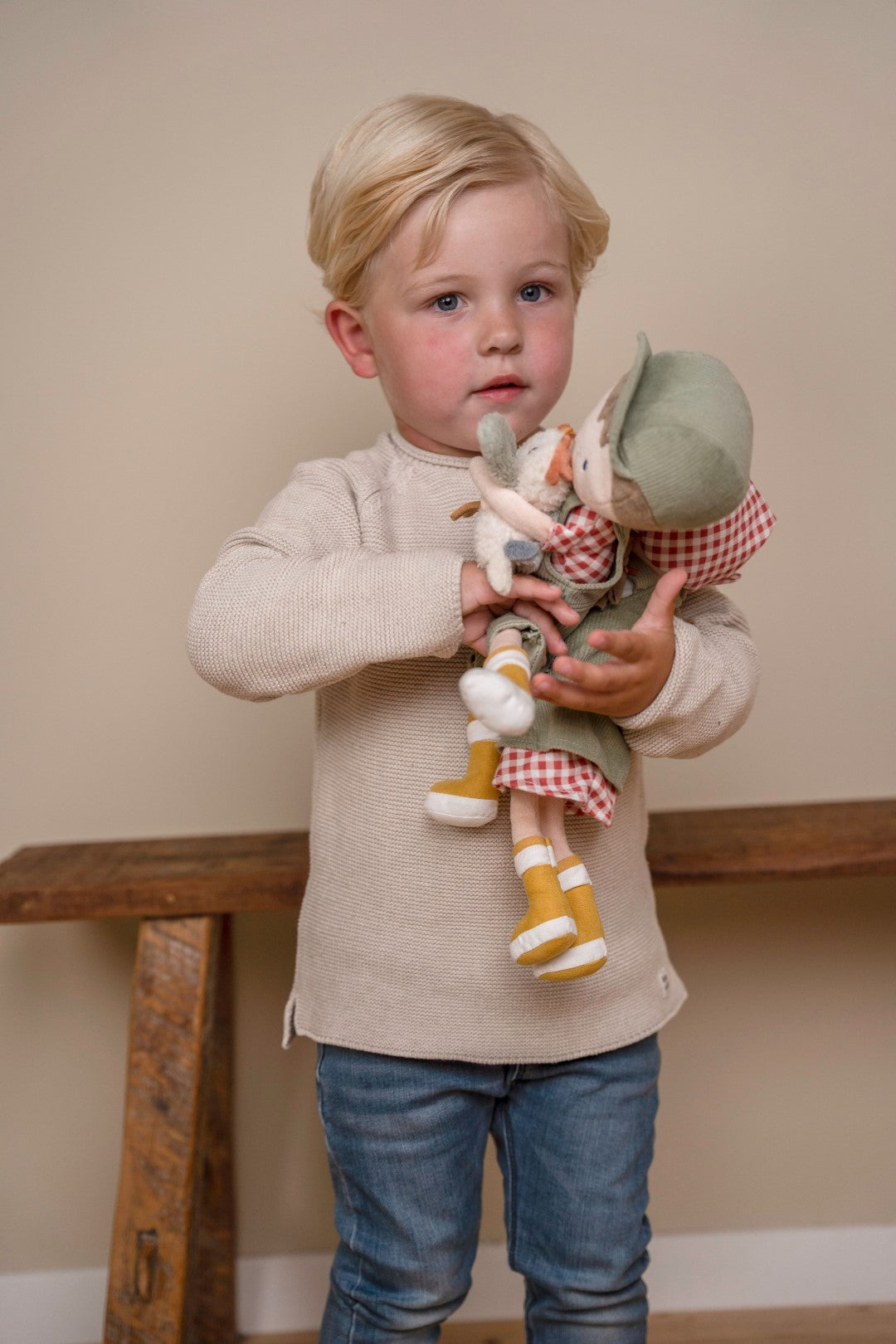 Rosa Doll- Farmer with sheep-35cm