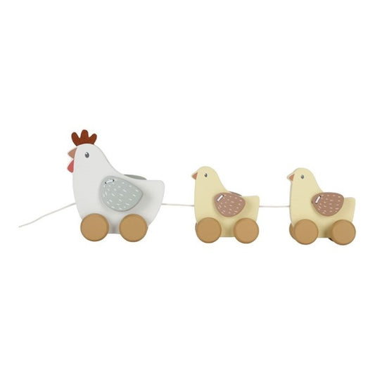 Pull along chickens little farm FSC