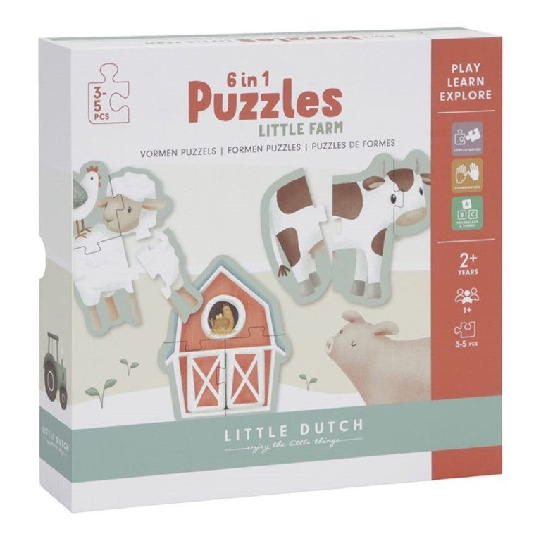 6 in 1 Puzzles-Little Farm