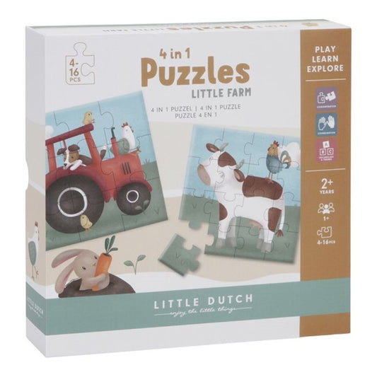 4 IN 1 Puzzles- Little Farm FSC