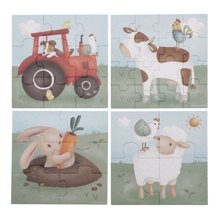 4 IN 1 Puzzles- Little Farm FSC