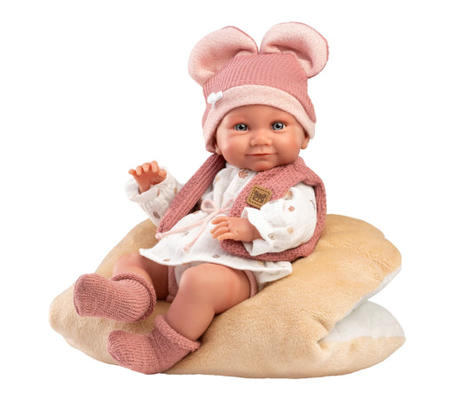 Nica Newborn Doll 40 cm with Pillow
