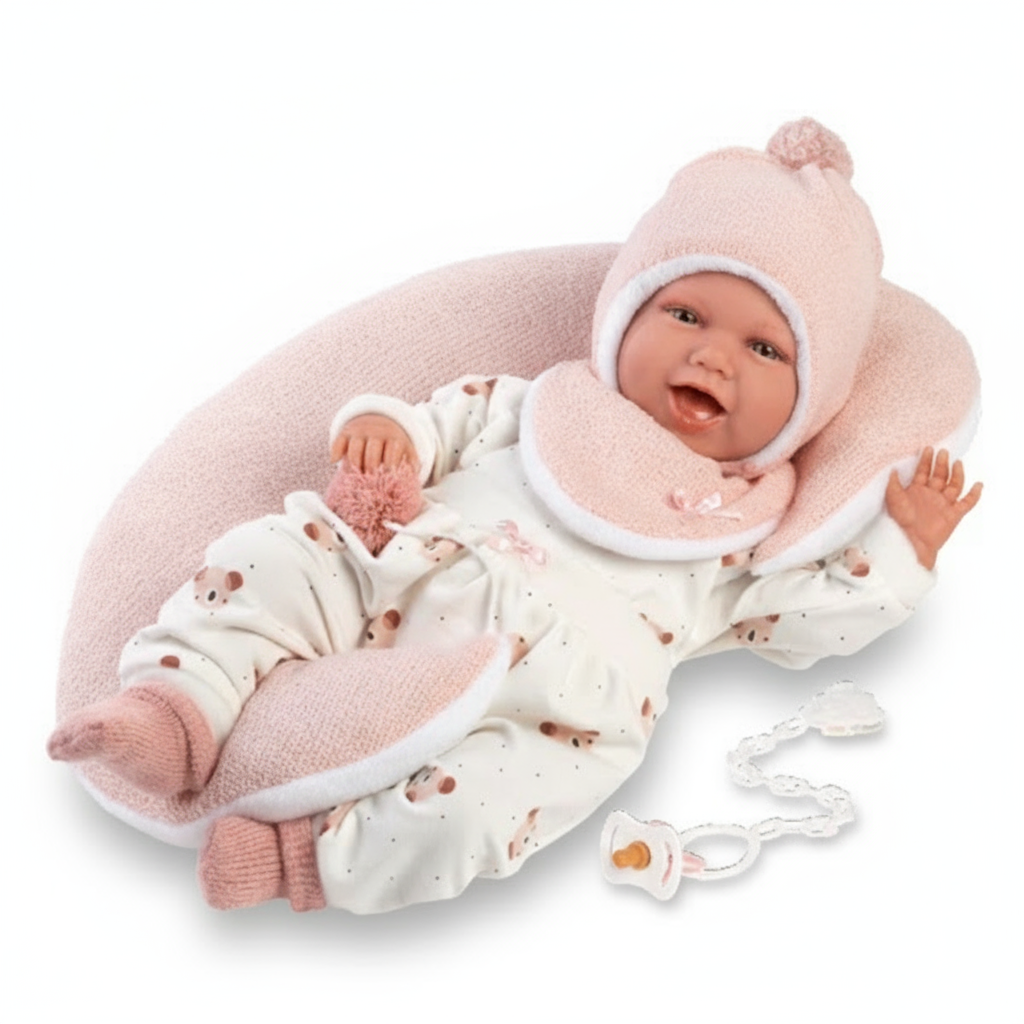 Mimi Smiles with pink moon pillow - 42cm