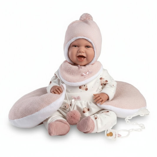 Mimi Sorrisos c/almofada lua rosa- 42cm