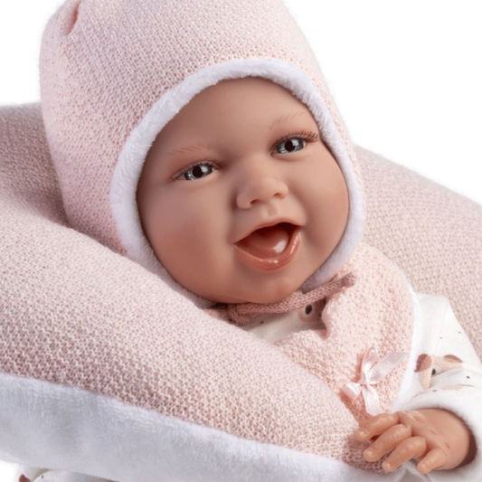 Mimi Sorrisos c/almofada lua rosa- 42cm