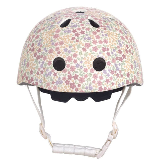 Capacete Infantil Sunny Flowers Off-White Little Dutch - vista traseira
