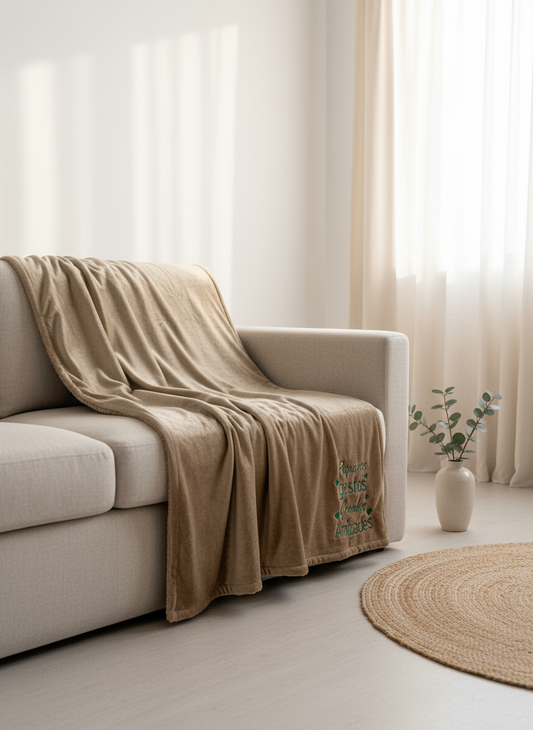 Manta Duplo Pêlo Castanho: "Pequenos gestos..."