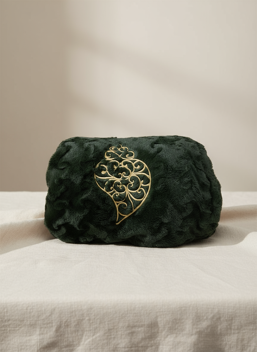 Dark Green Double Fur Blanket - Viana Heart