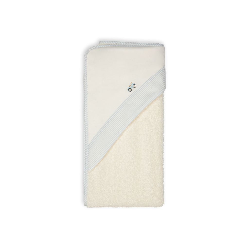 Toalha de Banho com Capuz Nursery Ivory & Blue 80x80cm