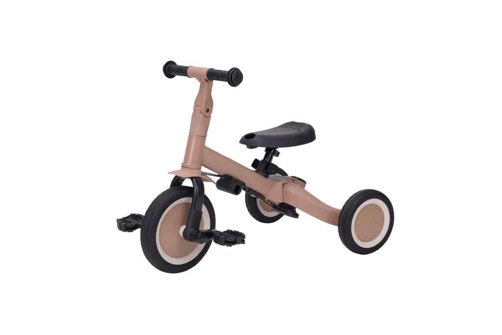 Triciclo 4 em 1 com Puxador - Castanho