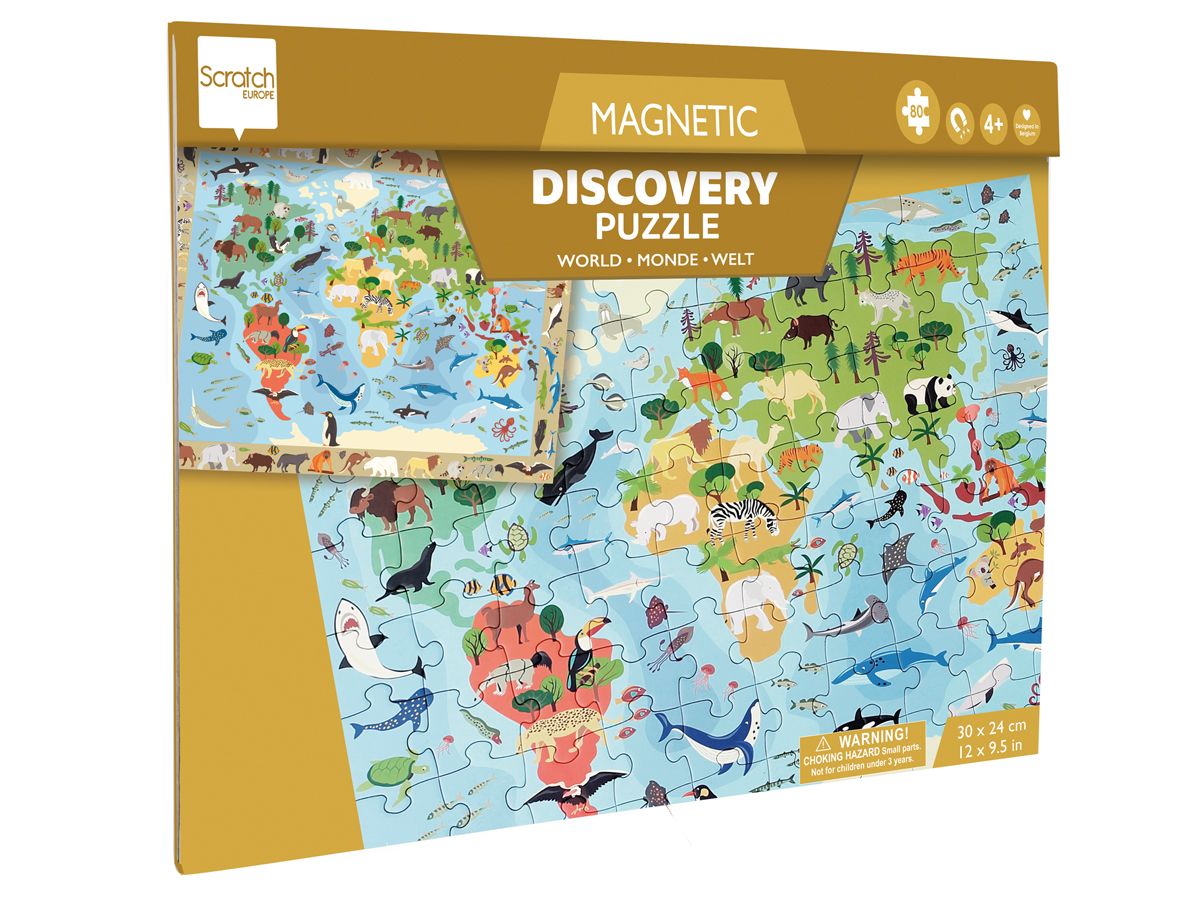 Puzzle Magnético + Jogo: O mundo