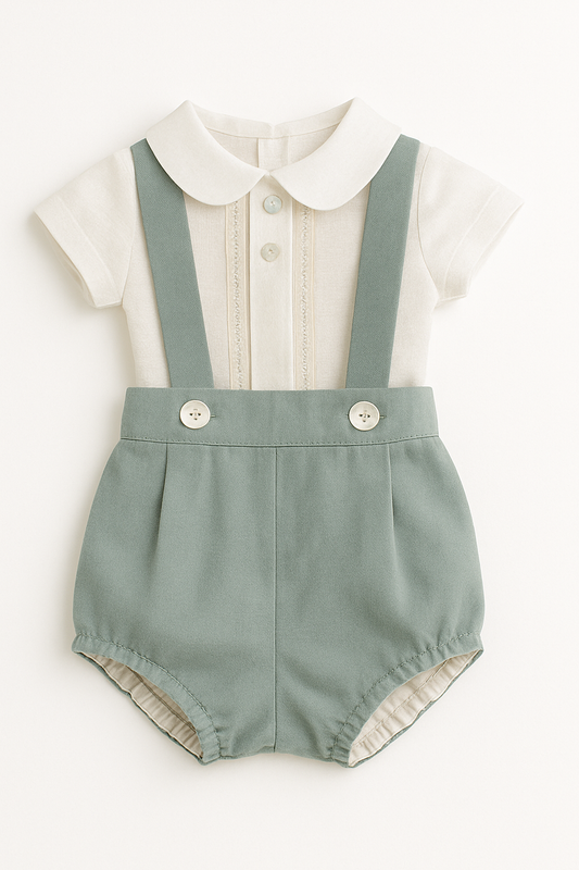 HG dry green boy set - lace bodysuit