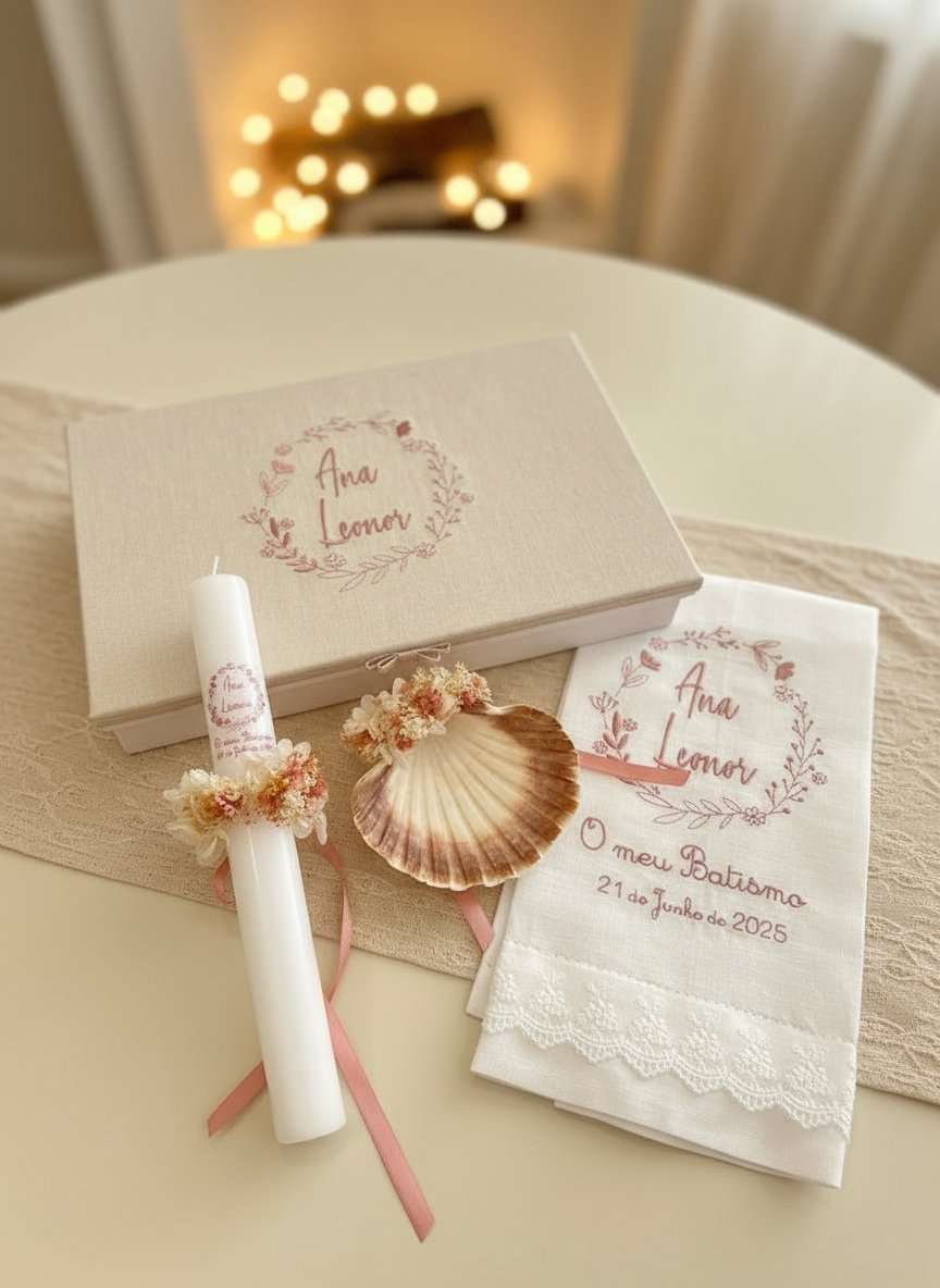 Baptism Kit - Pink Hoop Flowers