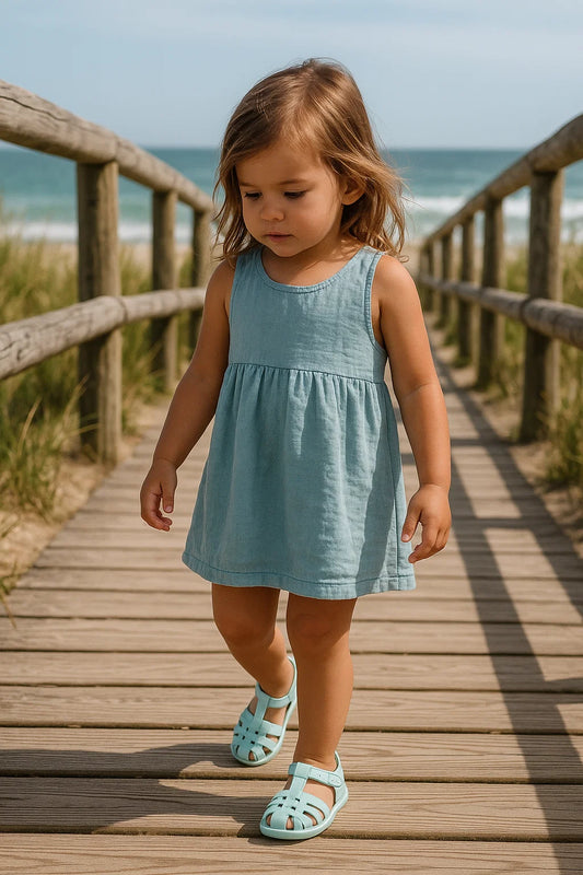 Sea Green Children's Sandals - Monnëka