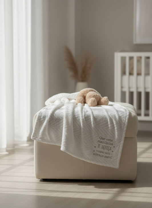 Manta Duplo Pêlo Branca: "Que esta mantinha..."