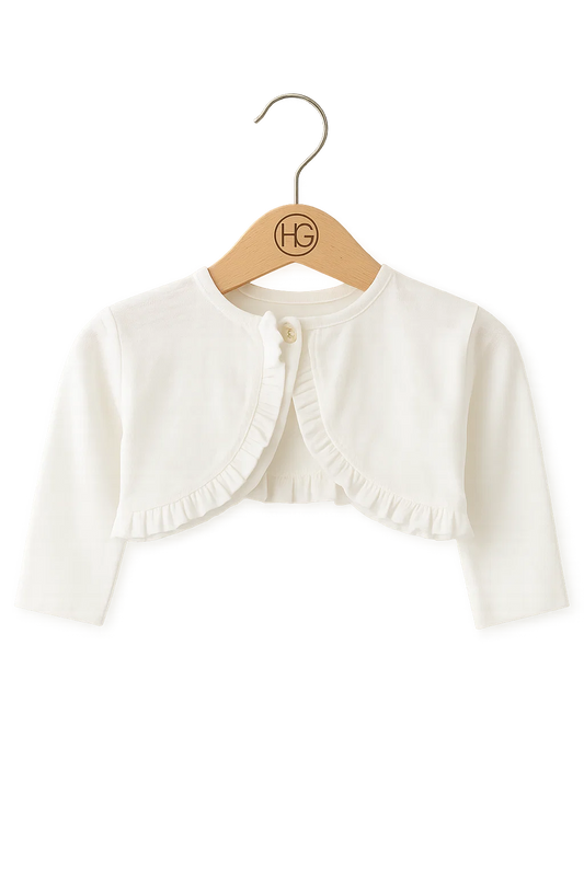 HG linen knit coat / White