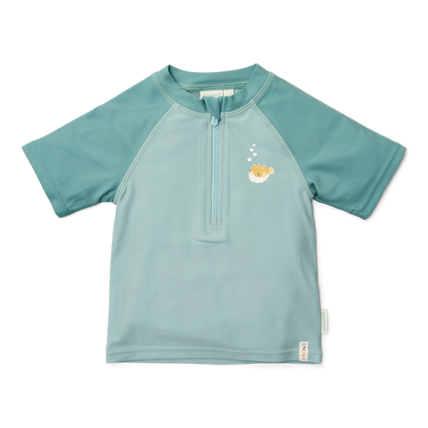 T-shirt de plage MC-Seashells surf bleu