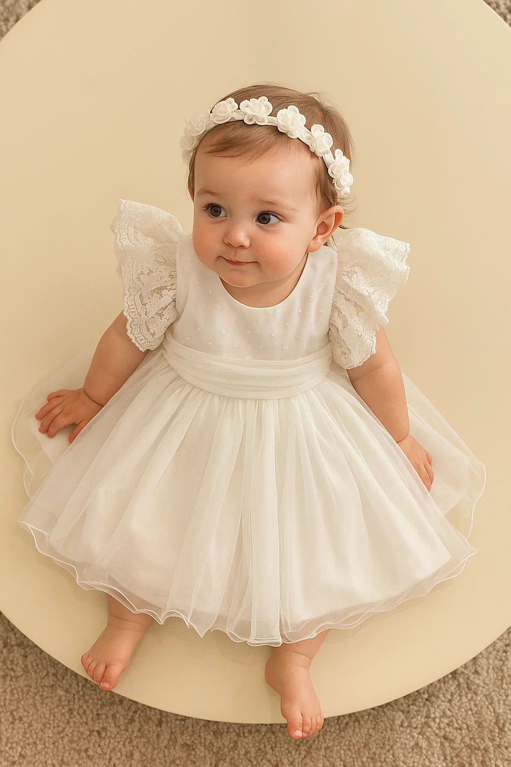 Vestido em Tule Branco