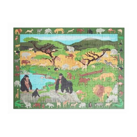 150 pcs Puzzle + Discovery Game: The Savannah
