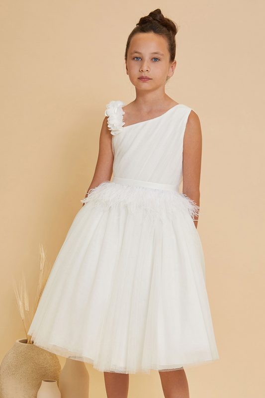 Vestido cerimónia crudo