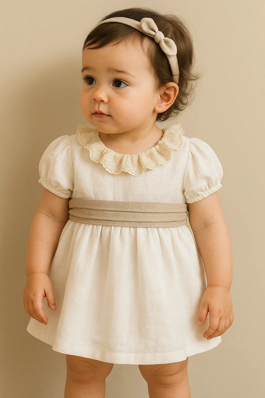 Vestido HG com Gola Rendada