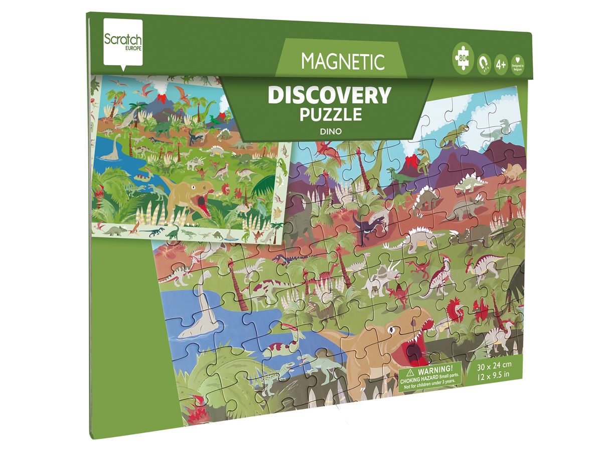 Magnetic Puzzle + Game: Dinosaurs