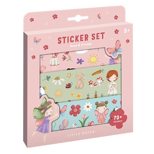 Set de Autocolantes-3 folhas- rosa & friends