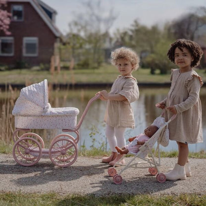 Carrinho de Bonecas Retrô - Soft Flowers | Little Dutch