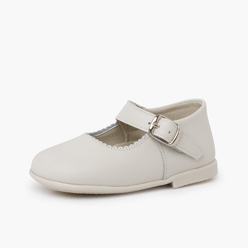 Sapatos de Menina em Pele com Fivela - Porcelana | imagem 2